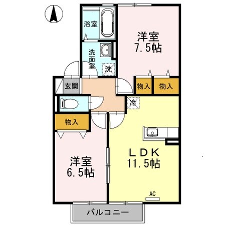 ハートポジションⅠの物件間取画像